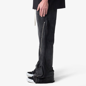 <span class=keywords><strong>Pantaloni</strong></span> da <span class=keywords><strong>Uomo</strong></span> Streetwear Pesanti con Zip e Tasche <span class=keywords><strong>Laterali</strong></span>, <span class=keywords><strong>Pantaloni</strong></span> con Coulisse e Logo Personalizzato Stampato - Product Image 4