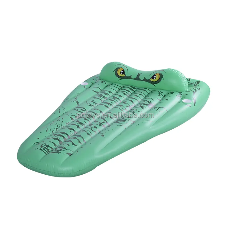 BSCI Manufacturer New 2022 summer pool toys 211*128*43CM crocodile pool lounge Alligator inflatable float