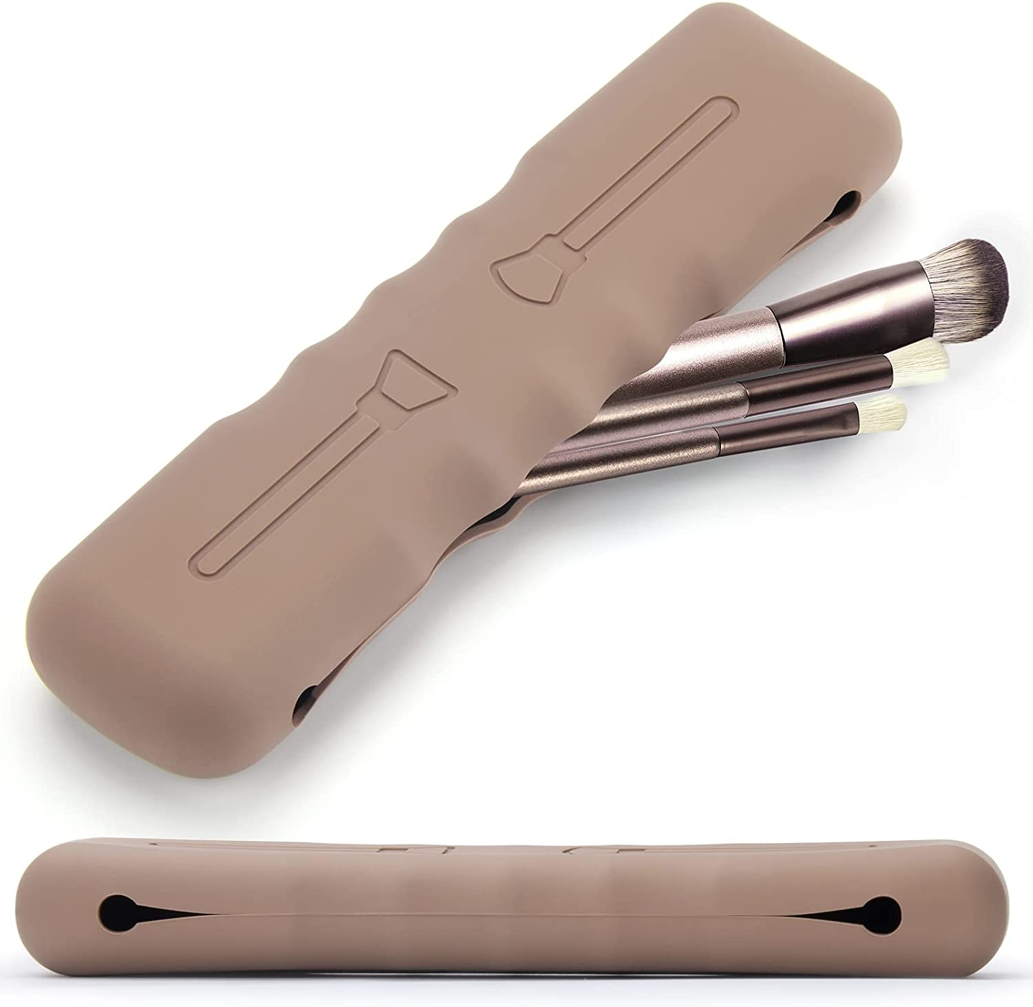 Силиконовый органайзер для кистей для макияжа, силиконовый держатель для кистей для макияжа для путешествий с магнитной застежкой