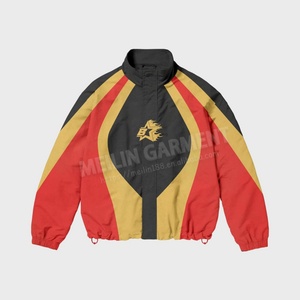 Wholesale Bulk Windbreaker Set <b>Men</b> Windproof Zipper Nylon <b>Jacket</b> and Nylon <b>Track</b> Pants Custom Windbreaker Tracksuit - Product Image 2