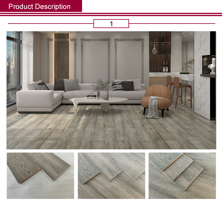 Engineered Oak Floor Hardwood Brown Commercial Home Decor Wood Flooring