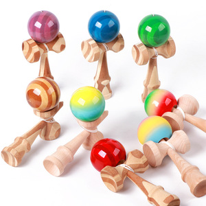 Venta al por mayor tradicional Kendama habilidad bola roer tía <span class=keywords><strong>espada</strong></span> de madera rompecabezas bambú Jade regalo transfronterizo hecho de madera natural - Product Image 1