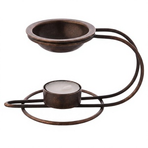 Bronze Incense <b>Burner</b> With Tealight Holder Aromatherapy Diffuser <b>For</b> Home Decor All Season Use Incense Holder On Sale - Product Image 1