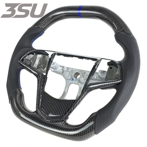 Volante Deportivo para Interior de Auto, en Fibra de Carbono y Cuero, para Cadillac ATS ATSL <span class=keywords><strong>ATSV</strong></span> 2013-2019 - Product Image 2
