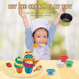 Kit de Plastilina para Hacer Helados, 4 Colores con Moldes, Arcilla Sensorial No Tóxica y Herramientas para Manualidades para Niños de 3+ Años - Product Image 2