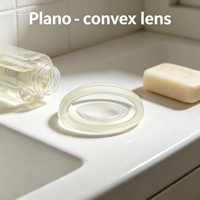 Anti Reflection Coated Step Plano Convex Lens 38mm Outer Dia 33mm Inner Dia 6mm Edge Thickness for Projection Devices