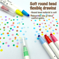 Fabrication non toxique mignon dessin animé Art marqueur pointe ronde frais aquarelle stylo pour enfant comprend un ensemble d'emballage pour le dessin de nouveauté