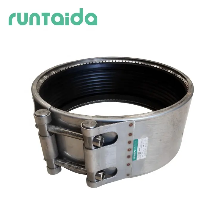 factory price hdpe water quick coupling lengthened connector pipe stainless steel pipeline repair clamp