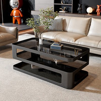 Table basse de luxe moderne de style nordique, durable, avec plateau en verre convertible et rangement, pour salon, meubles de maison