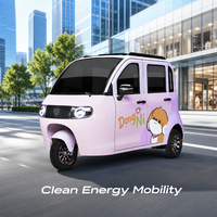 Tricycle électrique mini pas cher au prix d'usine, véhicule mini-passagers à 3 roues avec porte et fenêtre pour les trajets scolaires