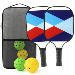 Pickleball Paddle Set Fiberglass 2 Paddles 4 Balls Carry Bag Anti <b>Slip</b> Grip Tape Entertainment Outdoor Sports Equipment - Product Image 3