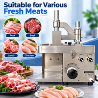 Machine à trancher la viande fraîche commerciale, machine automatique à trancher le bœuf, le mouton et le porc, épaisseur réglable, équipement de découpe de viande