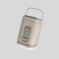 Pompe à air de poche portable avec lanterne de camping, mini pompe à air rechargeable par USB avec batterie