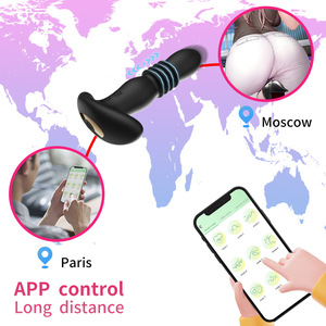 Automatic Telescopic Anal Butt Plug Big Size Vibração Masturbador Próstata Massager Adulto Sex Products Para Masculino E Mulher - Product Image 5