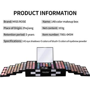 Palette de maquillage multifonction <span class=keywords><strong>MISS</strong></span> ROSE 142 couleurs, fards à paupières, blush, poudre à sourcils - Product Image 2