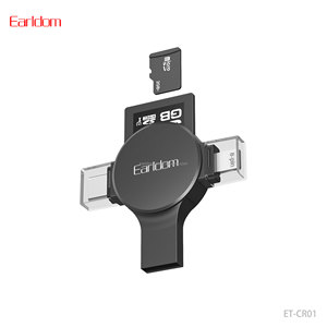 เครื่องอ่านการ์ดพกพา Earldom 5-in-1 รองรับหลายอินเทอร์เฟซ ใช้งานง่าย รวดเร็ว สำหรับถ่ายโอนไฟล์ระหว่างโทรศัพท์มือถือ/คอมพิวเตอร์ - Product Image 1
