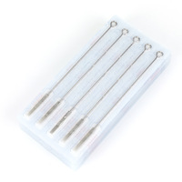 Aiguilles de tatouage professionnelles en acier inoxydable pour sourcils et art corporel, diamètre 0,35 mm, jetables et stérilisées avec membrane – Vente en gros
