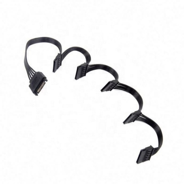 18AWG 4Pin Cable Adapter Female IDE Pomputer Hard Drive 1 to 5 SATA Splitter Power Supply Adapter Converter Cord IDE