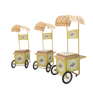 Vente d'usine chariot alimentaire crème glacée vélo chariot bar remorque chariots à main en acier - Product Image 4