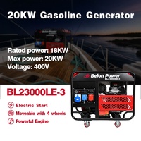 Générateur à essence à châssis ouvert 20KW, Générateur à essence 18KW, Régulateur de tension automatique AVR 230V 400V, Alimentation de secours pour la maison