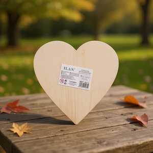 Cuori in Legno ILAN 30Cm 12 Pezzi per Decorazioni Fai-da-Te - Product Image 3