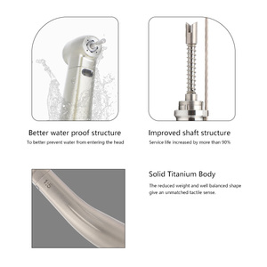 Manipolo chirurgico contrangolo 1:5 ad alta velocità con illuminazione a fibra ottica - Product Image 5