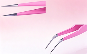 Pinzas de Acero Inoxidable Rosadas para Pestañas, Punta Puntiaguda, Antiestáticas, de Precisión, para Extensión de Pestañas y Diseño de Cejas - Product Image 3
