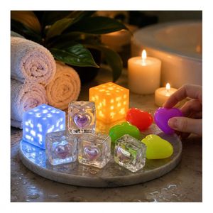 Custom Logo Light up Cube Toy Heart Squeeze Ball Soft TPR <b>Squishy</b> Stress Relief Novelty Gift Importer Supply Trade - Product Image 3