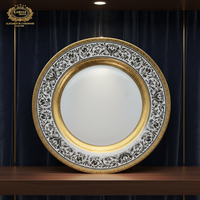 KAROSA 24 pièces Service de table en porcelaine de Chine à bord doré allemand personnalisé, assiettes, bols, vaisselle pour 6 personnes