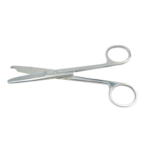 กรรไกรตัดไหมผ่าตัดสแตนเลสทางทันตกรรม ยาว 10 ซม. กรรไกรแพทย์แบบมีรอยบาก พร้อมกรรไกรผ่าตัดแบบไม่เคลือบพลาสติก - Product Image 1