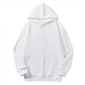 เสื้อฮู้ดดี้ผ้าฝ้ายแท้ 100% แบบขายส่ง ทรงโอเวอร์ไซส์ หลวม สวมใส่สบาย มีกระเป๋าจิงโจ้ สีพื้น ยูนิเซ็กส์ สตรีทแวร์ รับสั่งทำ - Product Image 1