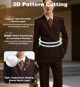 <span class=keywords><strong>Blazer</strong></span> noir sur mesure pour femme, silhouette ample et fluide en tissu lisse, polyvalent pour le soir et le bureau - Product Image 5