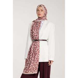 Écharpe Pure Tone imprimé léopard Latte Rosewood 100% polyester style long impression numérique - Product Image 3