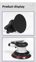 Lijadora Neumática de 5 Pulgadas, Motor de Hierro Dúctil de Grado Industrial Resistente al Desgaste, Modelo 005, Presión de Aire de 0.63 MPa, Potente, para Muebles