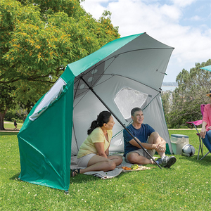 Free Sample Customize Design, Rpet Stainless Steel Pole UV Sun Protection Durable <strong>Beach</strong> Umbrellas With <strong>Blanket</strong>/ - Product Image 1