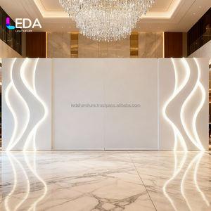 LEDA Modern Design Luxury Led Light Arch <b>Stand</b> White Wedding <b>Backdrop</b> for Stage Decoration - Product Image 1