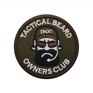 クリエイティブ漫画キャラクター顔刺繍入り環境にやさしいフックとループパッチ衣類用バックパック靴帽子 & アクセサリー - Product Image 3