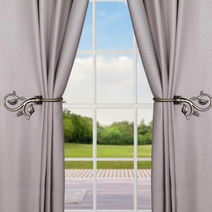 European Style U Shape Metal Curtain <b>Tiebacks</b> Champagne Color No Drilling Wall Hooks For Window Curtains - Product Image 4