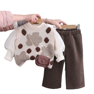 Vêtements pour bébé, style coréen, ensemble trois pièces pour <span class=keywords><strong>fille</strong></span>, coton traité pour adoucir la peau, motif floral chic, printemps automne, <span class=keywords><strong>mode</strong></span> - Product Image 5