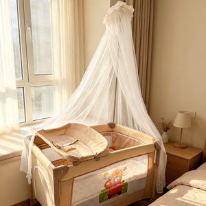 Cuna de Metal Plegable Portátil para Bebé, Cama para Bebé con Protección Anticaídas, Mesa para Cambiar Pañales - Product Image 2