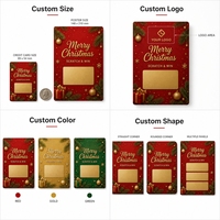 Cartes à gratter de Noël en gros, robustes, avec logo personnalisé pour fêtes festives, vente directe d'usine et programmes de cartes-cadeaux