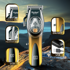 Tondeuse à cheveux sans fil rechargeable Kemei Km-<span class=keywords><strong>1767</strong></span>, machine à couper les cheveux, moteur magnétique rapide, tondeuse à cheveux pour <span class=keywords><strong>salon</strong></span> <span class=keywords><strong>de</strong></span> coiffure - Product Image 4