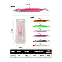Leurre souple pré-monté Raylor style moderne, 120 mm, 23 g, queue de pagaie lestée, dichroïque, tête plombée longue, en PVC