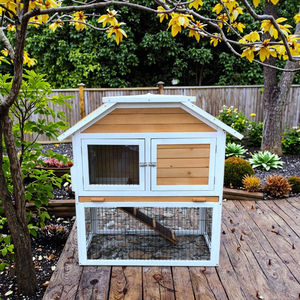 SDR032 SHUNDA Maison <span class=keywords><strong>pour</strong></span> animaux de compagnie en bois écologique <span class=keywords><strong>pour</strong></span> petits animaux avec motif imprimé, tapis de sol de luxe et cage à <span class=keywords><strong>lapin</strong></span> - Product Image 2