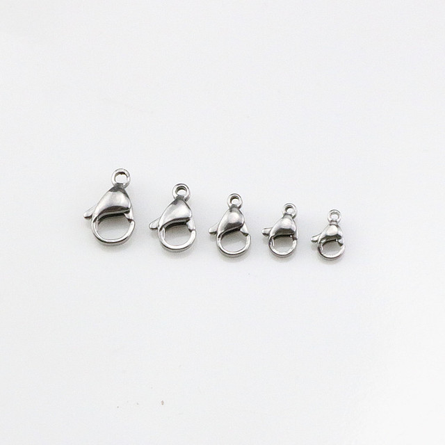 Wholesale 304 lobster clasp stainless steel polished jewelry accessories, handcrafted bracelets and necklaces from the man
