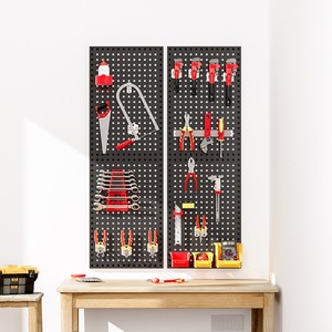Panneau d'affichage en métal de panneau d'organisateur de panneau perforé en acier résistant pour le stockage de garage de <span class=keywords><strong>bricolage</strong></span> et le système de montage mural - Product Image 3