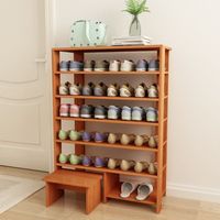 Amazon Top 3 Tier angepasst Tragbar ohne Montage Faltbare Designs erstaunliche lebende Holz Bambus Panel Schuh regale für zu Hause