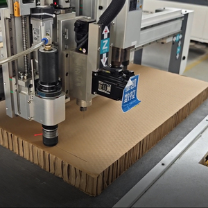 Chất lượng tốt nhất dao động dao cắt máy EVA/bọt/cao su corrugating Máy omron PLC bao gồm cả động cơ mang bánh động cơ - Product Image 5