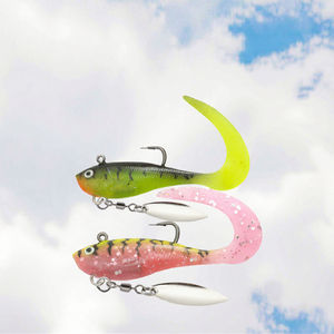 Leurre souple de pêche, jig en plomb, leurres en PVC, VIB, leurres artificiels rotatifs, leurres durs, cuillère en métal pour les poissons de la famille des  Lucioperces - Product Image 3