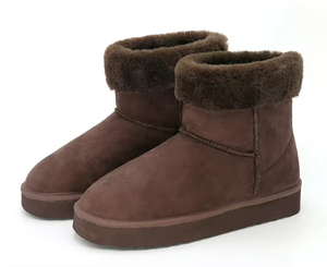 รองเท้าบูทลุยหิมะมีขนสีน้ำตาลสำหรับผู้หญิงใส่ในบ้านให้ความอบอุ่นในฤดูหนาว YL555 - Product Image 3